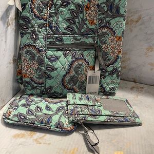 NEWT VERA BRADLEY crossbody hipster fan flower paisley print 3pc